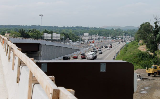 A view of the 95 Express Lanes construction. The lanes will be completed by the end of 2014.