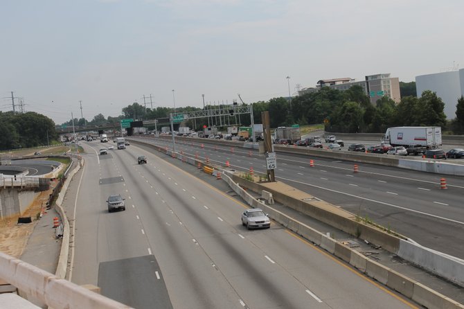 The proposed express lanes for Interstate 66 would be similar to those on Interstate 495 and those being constructed on Interstate 95 in Springfield, pictured here.