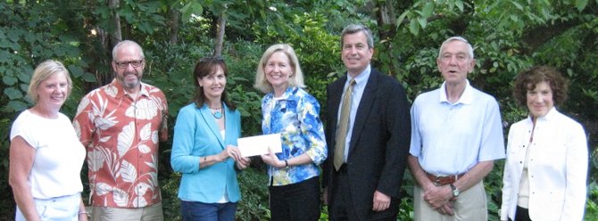 From left:  Janet Tysee, MCF Trustee; Alan Denko, MTF Board Member; Amee Burgoyne, President of MCF; Joyce Harris, Chairman of MTF; Rip Sullivan, MCF Trustee; Bob Koenig, MTF Board Member; and Joann Berkson, Vice President of MCF.
