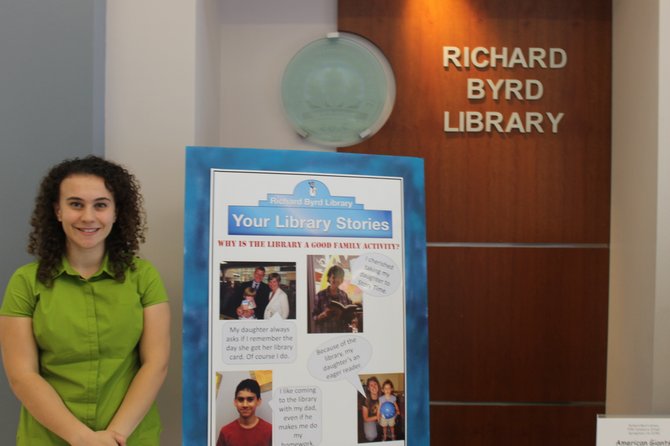 Springfield resident Eleanor Lamb, a graduate of West Springfield High School, has been spending her time as an Exon-Mobil Intern with the Friends of the Richard Byrd Library collecting personal stories for the group’s “Library Stories” project.
