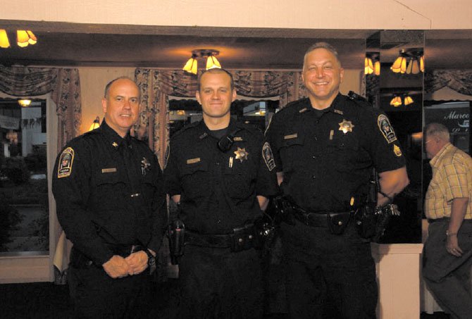 From left -- Chief James A Morris, Officer Patrick “Pat” Kiley and Sgt. Peter Elias. 