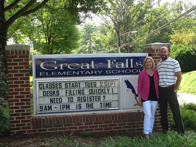 Principal Ray Lonnett and Assistant Principal Barbara DeHart of Great Falls Elementary.
