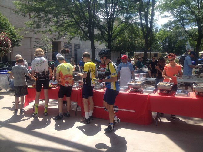 The Reston Bicycle Club hosted a post-ride party under the Reston Town Center Pavilion from 12:30 to 5 p.m. on Sunday, Aug. 24.
