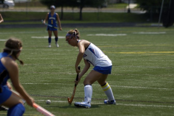 T.C. Williams senior captain Emily Moncure finished with three assists in four games during the two-day Under the Lights tournament at Lee High School, Aug. 25-26.