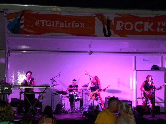 Eighties tribute band The Breakfast Club performs at Rock the Block! in downtown Fairfax on Friday, Aug. 22.
