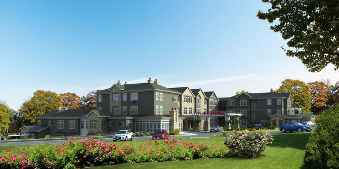 A rendering of BrightView, a new assisted living community that is opening this month.
