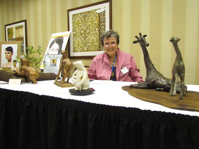 Resident Gwen Lockhart exhibited some of her clay and bronze sculptures.
