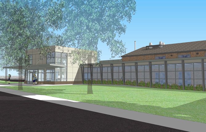 Artist’s rendition of the Community Center’s new entrance.