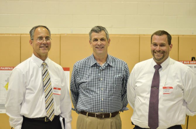 Commuters Mark Overberg, Reston resident Forrest Church, and Fairfax resident Jerry Macken were able to voice their thoughts at the Sept. 22 information session in Reston.
