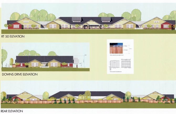 An artist’s rendition of the assisted-living facility proposed for construction in Chantilly.