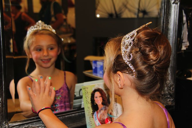 Reagan Gerrish was six years old when she did her “princess” make-over at Bellini Salon.
