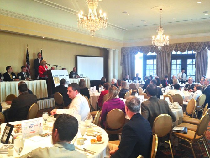 SFDC executive director Edythe Kelleher speaks at that organization’s 2014 Economic Outlook Summit. SFDC will host its second summit for the year on Oct. 30.
