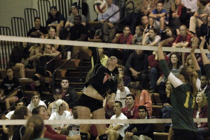 Madison junior outside hitter Natale Zanellato tallied 15 kills against Madison on Oct. 16.
