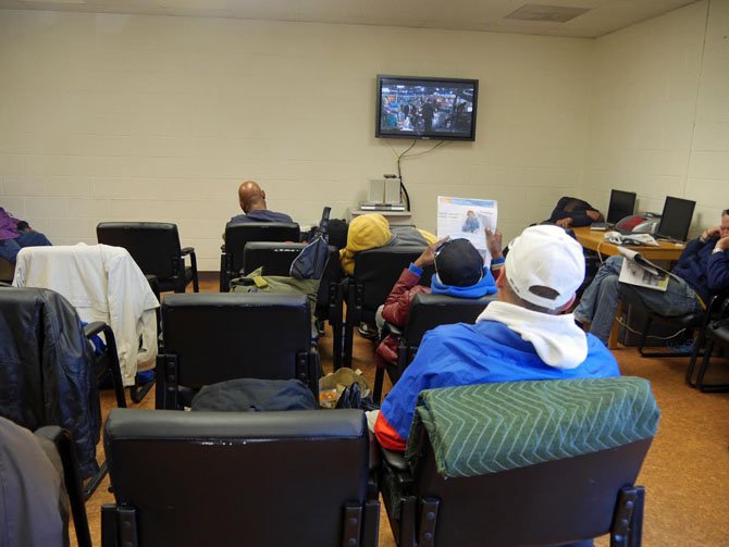 Chronically homeless can spend between 7:30-11:30 a.m. getting basic needs met at the Carpenter Shelter section for people who literally live on the street. There is another section of Carpenter Shelter that currently offers residence, lunch and dinner prepared by volunteers, access to computers and life skills for six families, 24 single men and 12 single women. They must be substance free and willing to look for work each day. 
