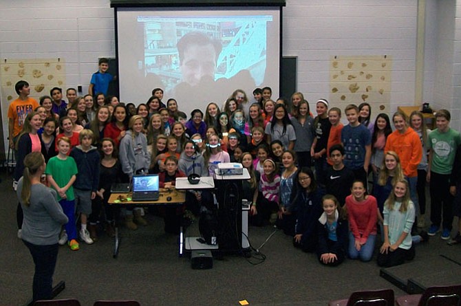 One hundred Cooper Middle School journalists had the opportunity to Skype with the news anchor Carl Azuz.