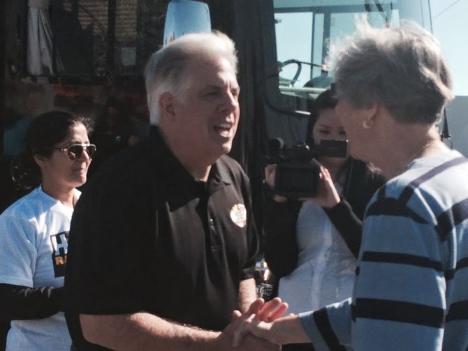 The Potomac Day 2014 parade was full of state and local candidates, with the election approaching on Nov. 4. One state-wide candidate to appear was Larry Hogan, Republican running for Governor.