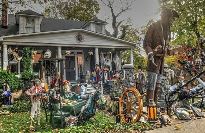 The house at 1407 Russell Road in Delray is completely decked and ready for Halloween trick-and-treaters.