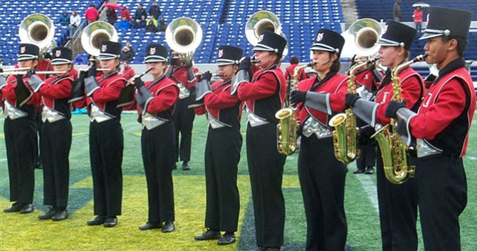 The TJ band tunes up.