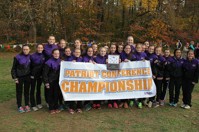 The Lake Braddock girls’ cross country team won the Conference 7 championship on Oct. 30 at Burke Lake Park.