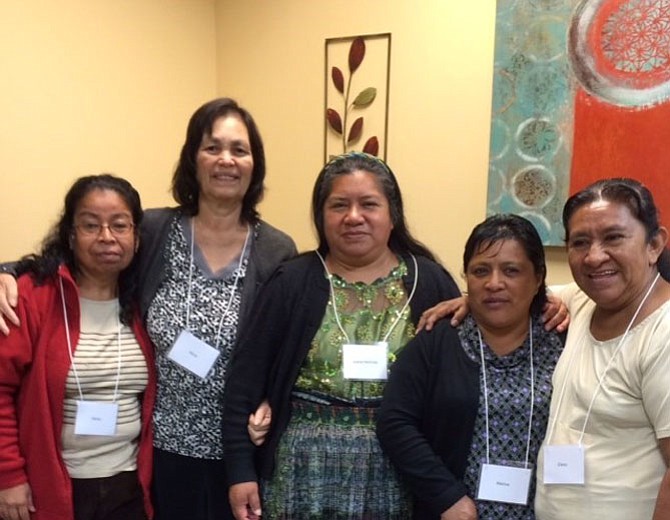 (From left) are Alicia Moscoso, Martha Lidia Salanic, Juana Herlinda, Marina Monterroso and Magdalena Diaz.