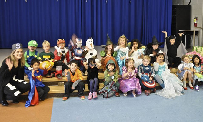 Julie Stevens' kindergarten  class dressed up for the Halloween parade and party at the Carderock Springs Elementary School.

