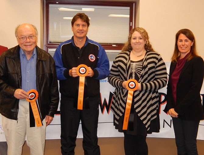 Antique and Classic Cars: Third place, Glen Bates; second, National Capital Region Mustang Club; first, Northern Virginia Corvette Club. (At far right is Mayor Laurie DiRocco).
