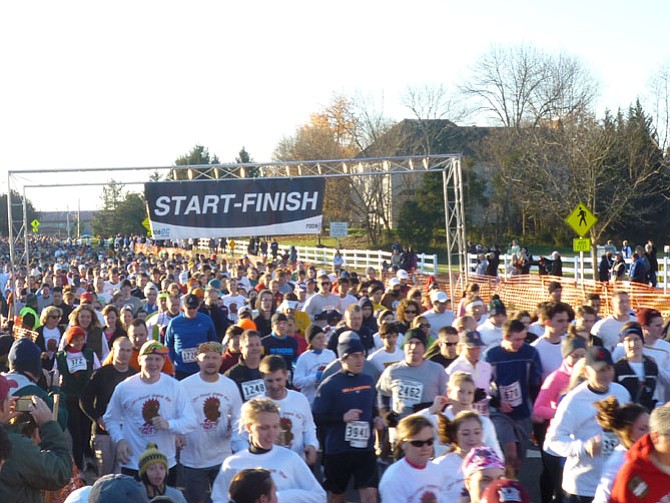 Some 5,000 people participated in Virginia Run’s 2013 Turkey Trot.