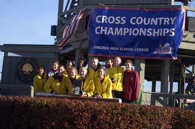 The Oakton girls’ cross country team won its second consecutive 6A state championship on Nov. 15 at Great Meadow.