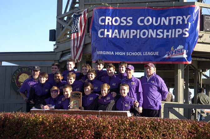 Lake Braddock won the second boys’ cross country state championship in program history on Nov. 15 at Great Meadow.