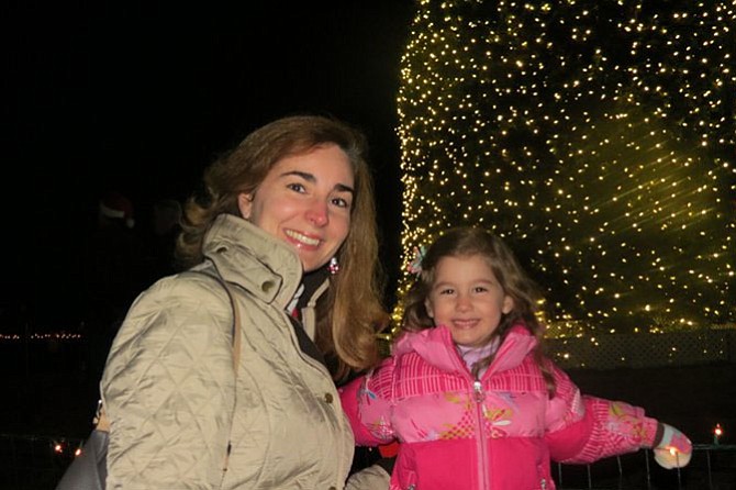 Suzette Luzine with her daughter Veronica, 4, at the Celebration of Lights in 2012.
