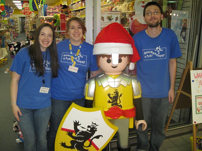 Doodlehopper store employees (from left): Angela Shook, Wysteria Cerva and Ryan Bowden.
