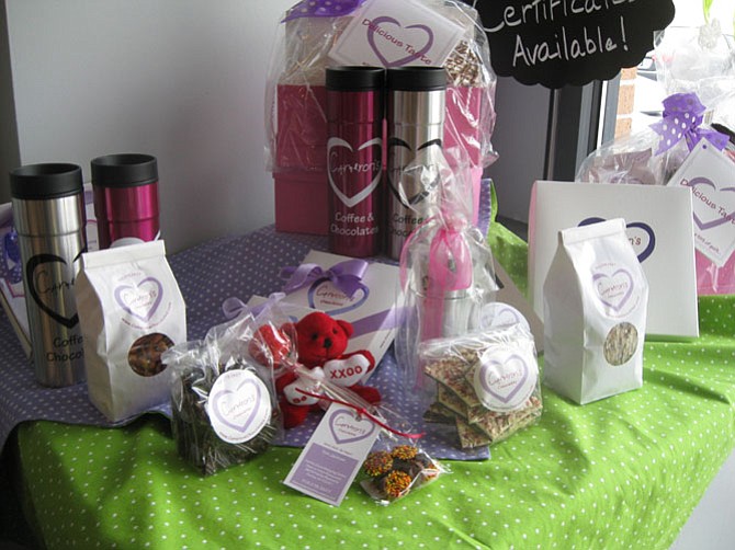 A selection of chocolate gift bags from Cameron's Chocolates.