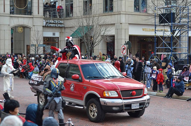Darth Vader made an appearance with members of the 501st Legion at the Reston Holiday Parade. The Legion is an all-volunteer organization formed for the purpose of bringing together costume enthusiasts under a collective identity within which to operate.