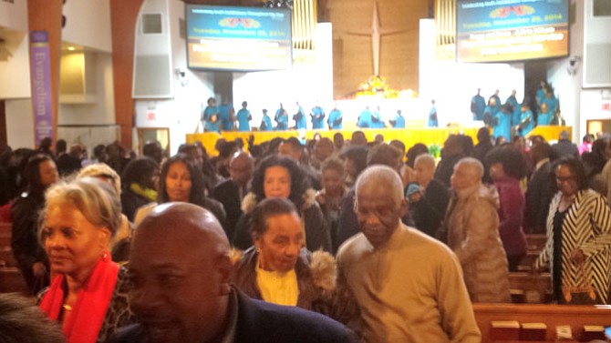 Members of the congregation at Alfred Street Baptist Church.