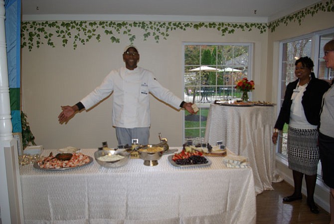 Chef Tony Mack welcomes visitors to the 20th anniversary celebration of Arden Courts in Potomac.