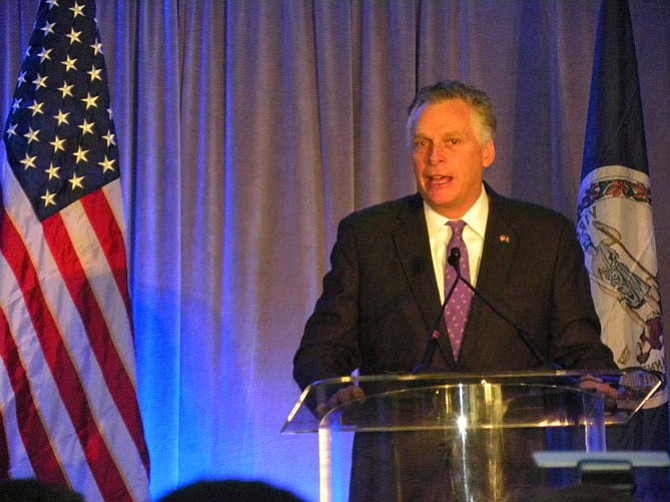 “When Virginia grows, America grows,” says Gov. Terry McAuliffe during the 95 express lanes opening ceremony on Wednesday, Dec. 10 in Alexandria.