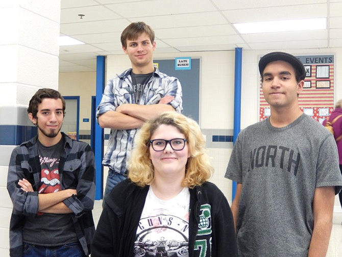 Directing the one-act plays are (back row, from left) John Vazquez, Doug Klain and Mykael Hyman, and (front) Allison Grainge.
