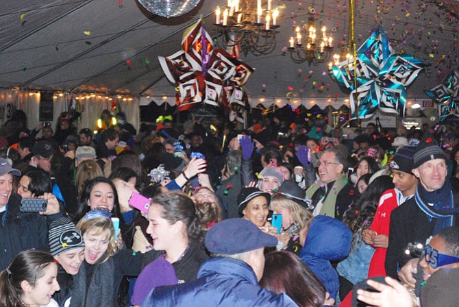 Revelers rocked the new year in at midnight at First Night Vienna.