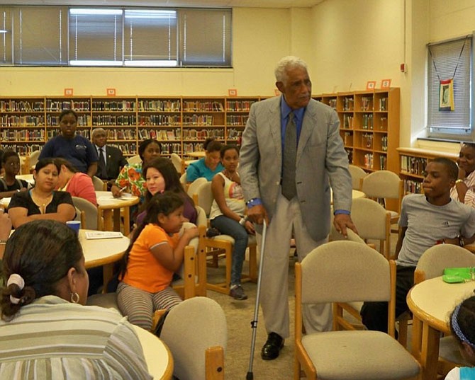Throughout his retirement, Ferdinand Day devoted many hours talking to school children about Civil Rights and the desegregation of Alexandria schools.