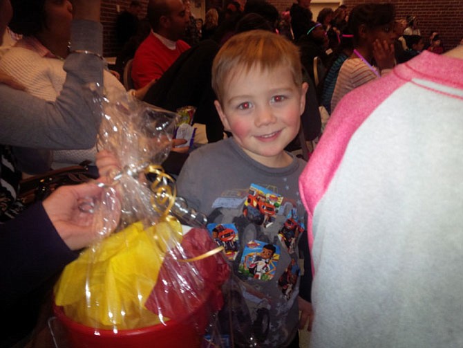 Wyatt Sutton, 3, won second place in the children’s Fun Hunt.
