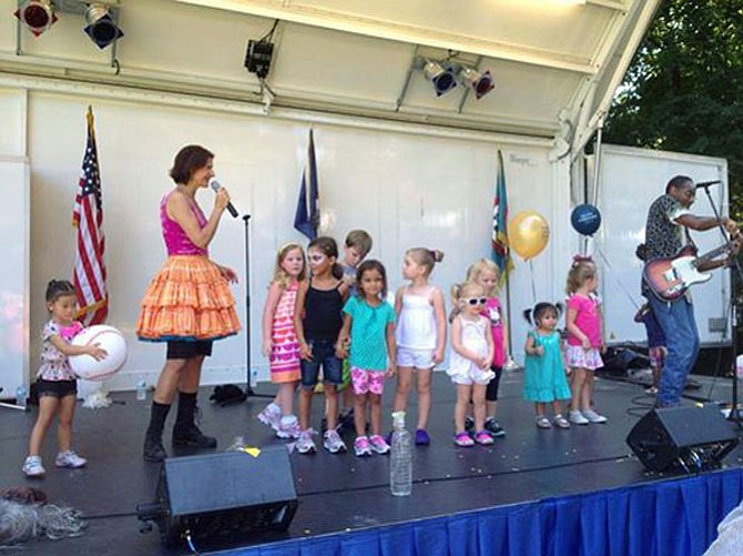 The Milkshake Trio entertain a group of young fans at the Sept. 7, 2014 Burke Centre Festival.