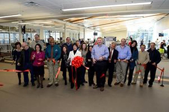 Fairfax County Board of Supervisors Chairman Sharon Bulova and Supervisor John Foust (D-Dranesville) join representatives from the Fairfax County Park Authority, McLean Youth Athletics, Park Authority staff and community leaders at the ribbon-cutting ceremony.
