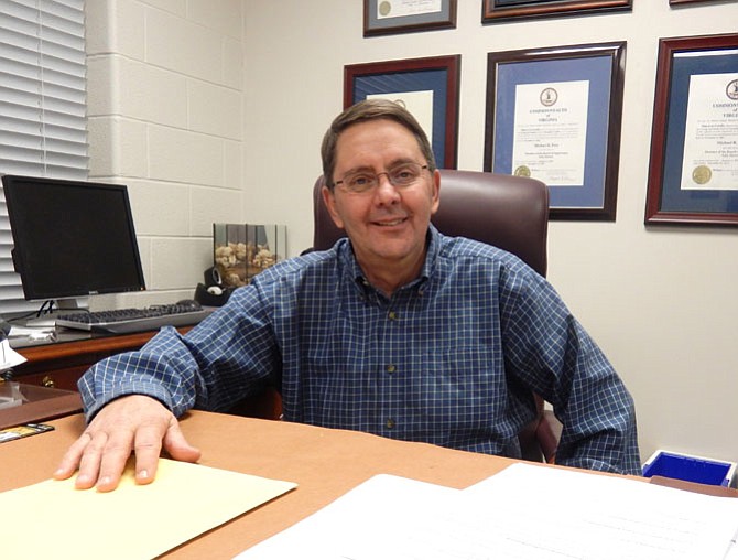 Michael Frey at his desk in the Sully District Governmental Center.