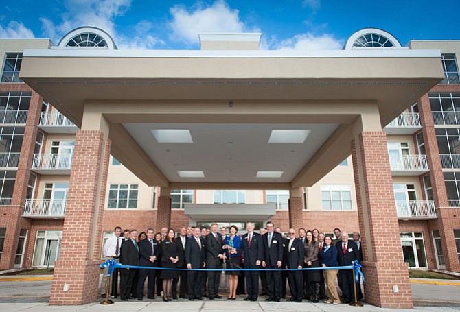 Ribbon cutting ceremony for the Navy Marine Coast Guard and Vinson Hall Retirement Community’s new independent living apartment building and community center on Jan. 22.
