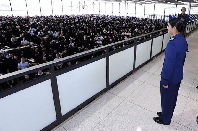 Sophia Vasiliadis made her debut as Wing Commander at the Air Force Academy in January.
