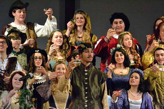 The Langley High Madrigals were joined by the Langley Women’s Chamber Choir in presenting the school’s annual Renaissance Feaste on Dec. 5 and 6 at the Capital Church in Vienna. 
