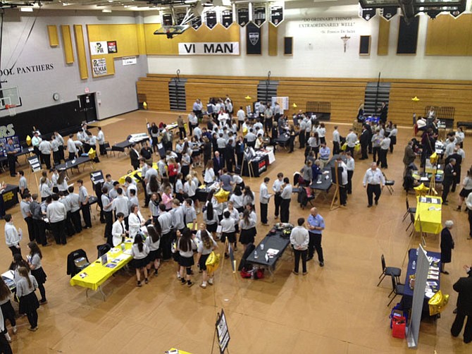 At the Paul VI Career Fair in the Panther Activity Center about 75 career reps shared information on their careers. 
