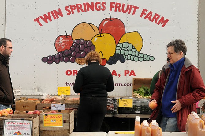 The year-round farmers market at Columbia Pike and Walter Reed Drive is open from 9 am. – 1 p.m. every Sunday.
