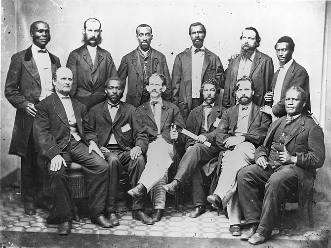 Alexandrians serving Virginia's first integrated jury for the trial of Jefferson Davis