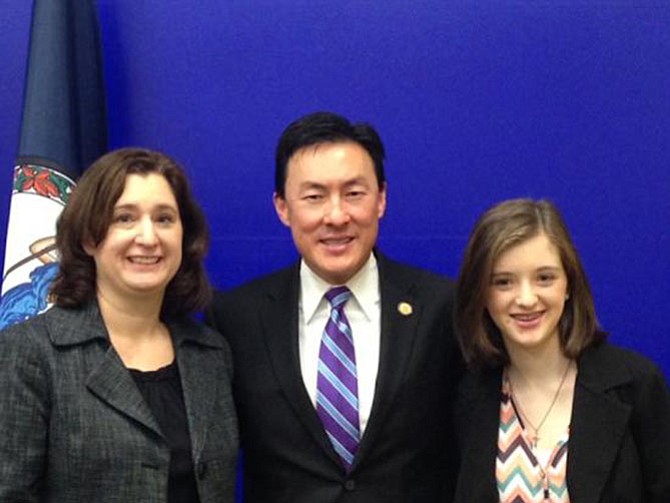 Del. Mark Keam (D-35) with the Troy family.
